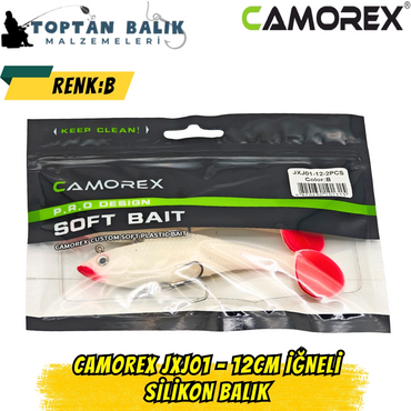 Camorex JXJ01 12cm 2'li İğneli Silikon Balık (Renk: B)