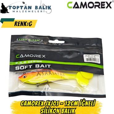 Camorex JXJ01 12cm 2'li İğneli Silikon Balık (Renk: G)