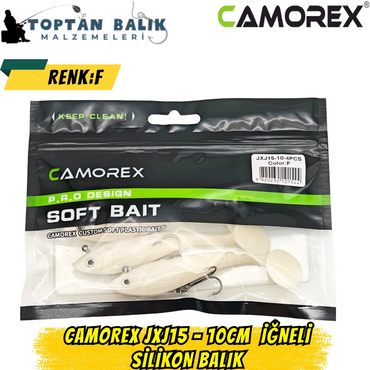 Camorex JXJ15 10cm 4'lü İğneli Silikon Balık (Renk: F)