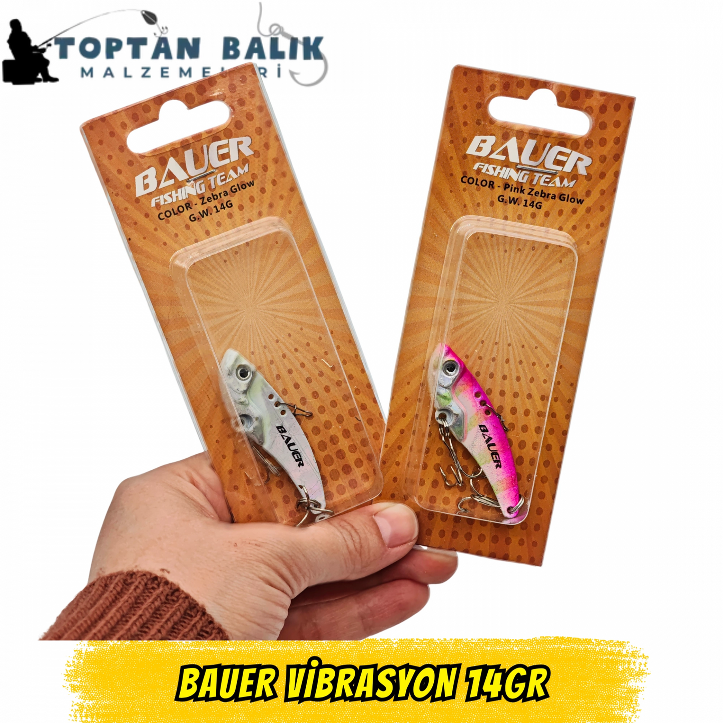 Bauer Vibrasyon 14gr - 12'li Karışık Paket (Pembe & Beyaz)
