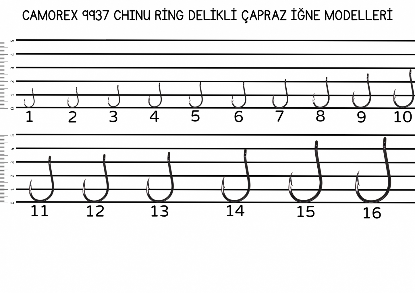 CAMOREX 9937 NO:3 DELİKLİ ÇAPRAZ İĞNE (50 ADET)