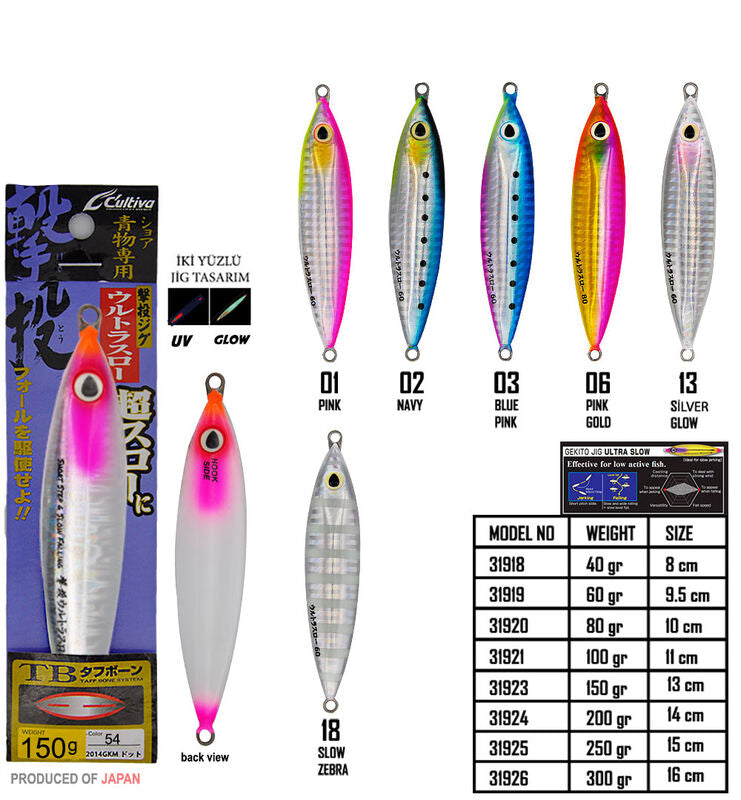 Cultiva 31923 Gekito Jig Ultra Slow 150g 13cm