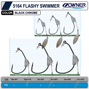 Owner 5164 Flashy Swimmer Kurşunlu Kaşıklı Silikon İğnesi