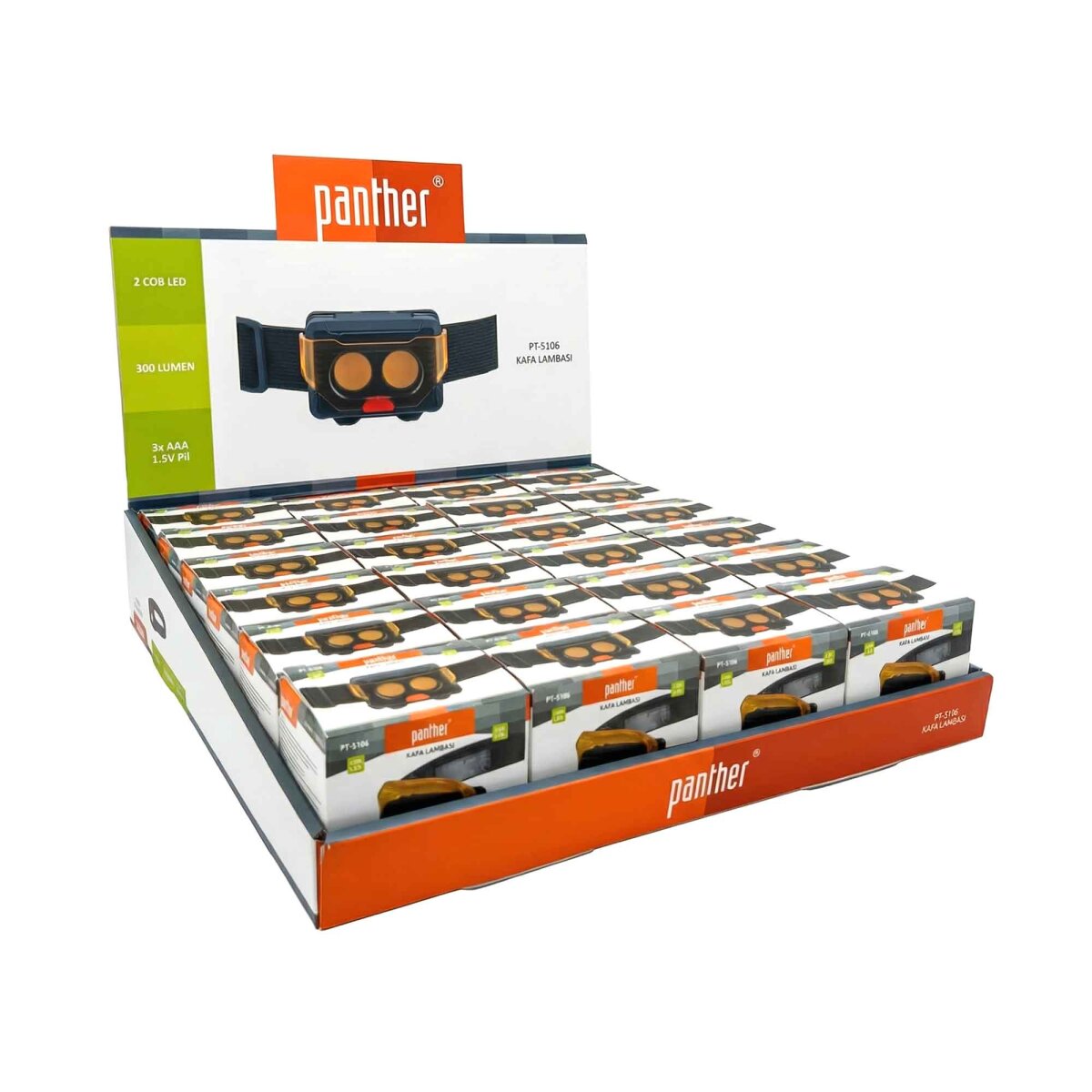 PANTHER PT-5106 3AAA PİLLİ KAFA LAMBASI