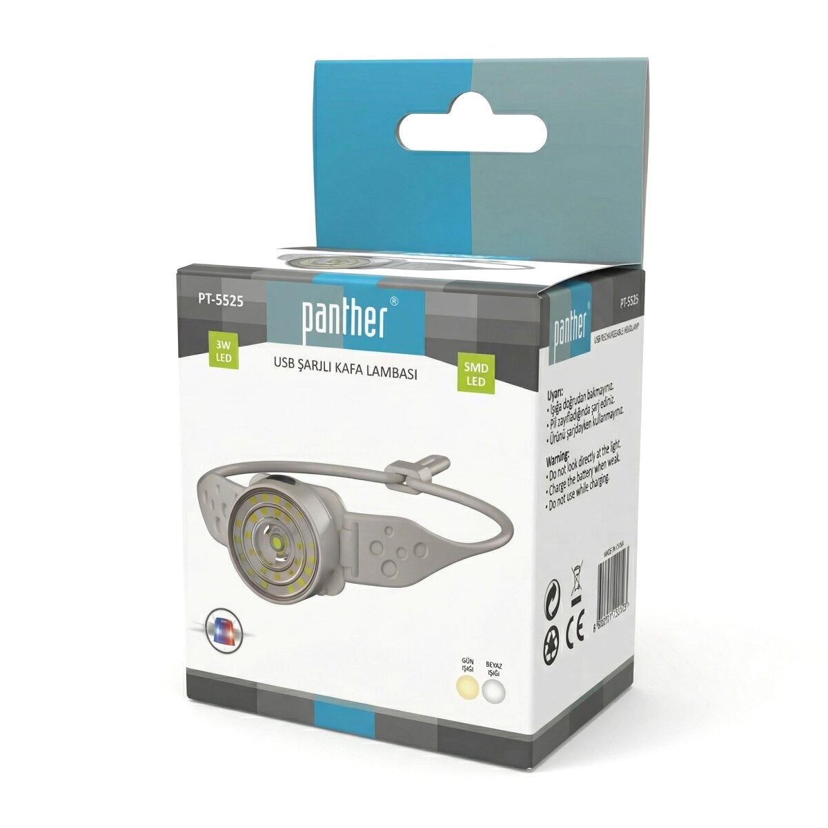 PANTHER PT-5525 USB ŞARJLI KAFA LAMBASI