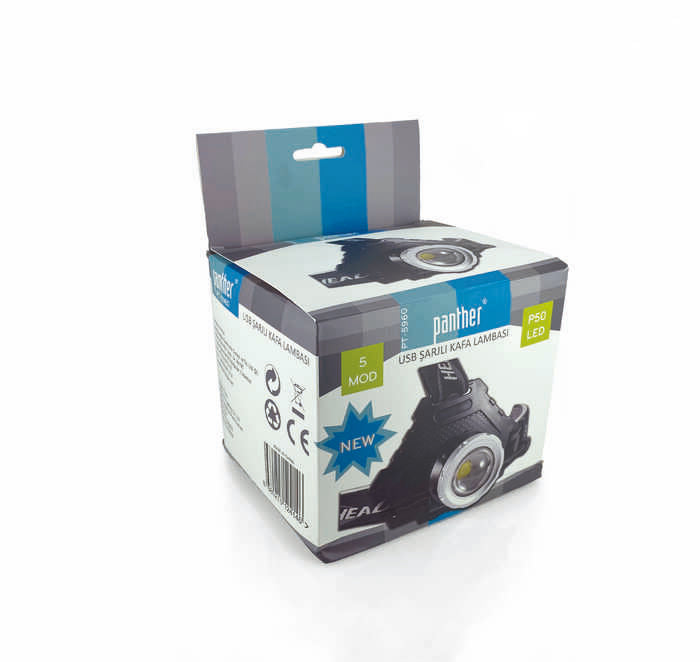 Panther PT-5960 P50 Ledli Şarjlı Kafa Lambası