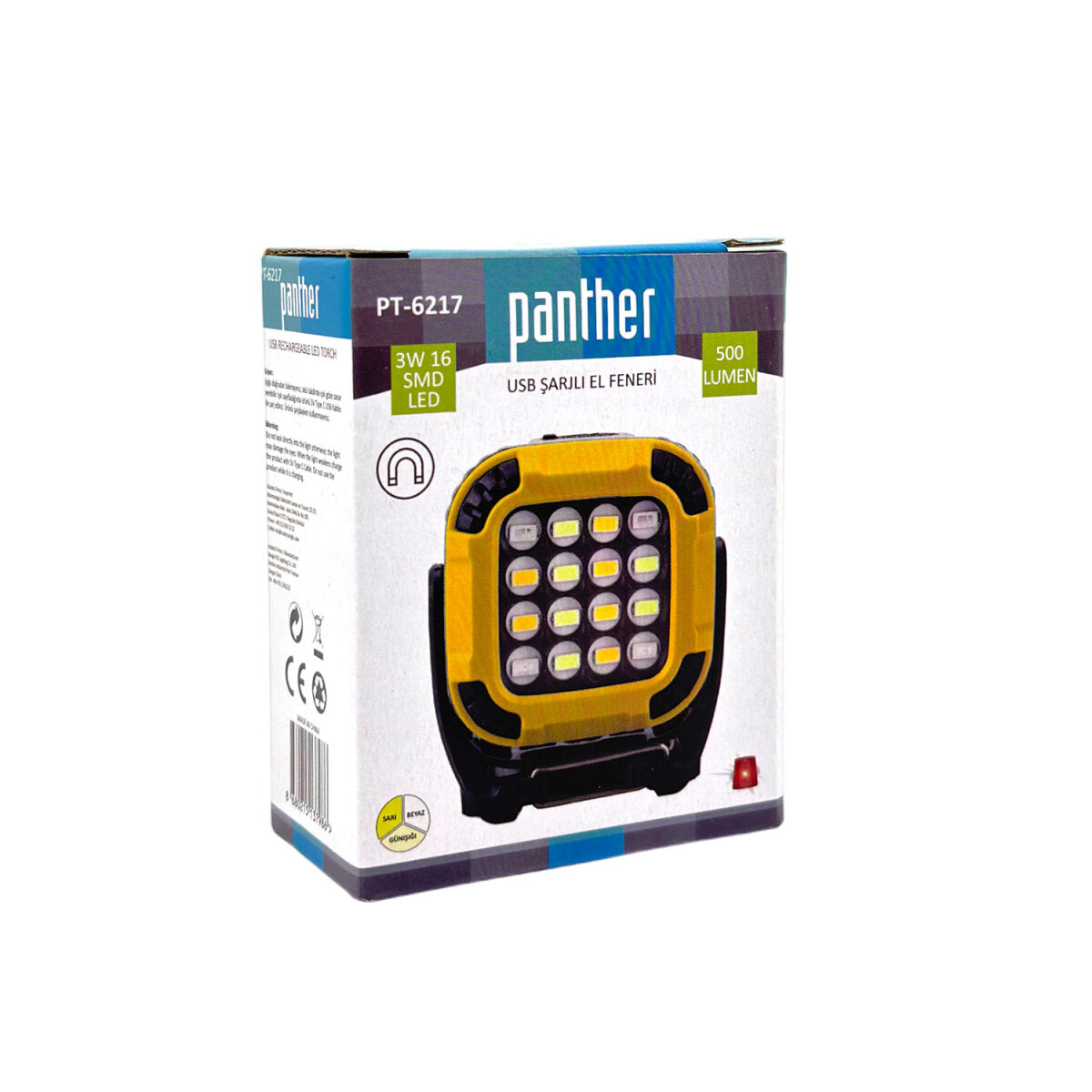 PANTHER PT-6217 USB ŞARJLI EL FENERİ