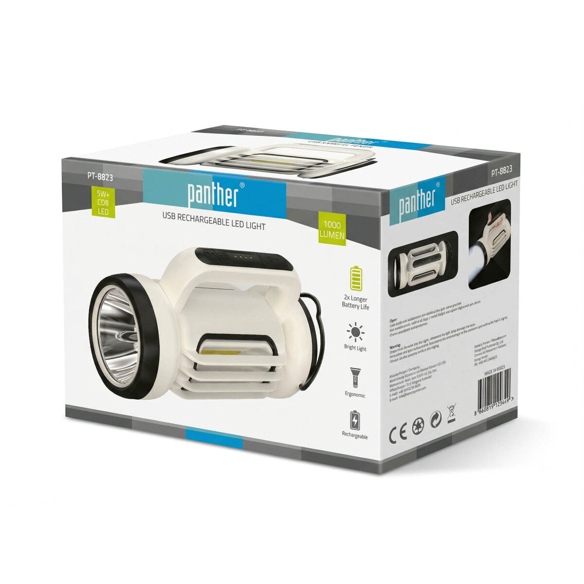 PANTHER PT-8823 USB ŞARJLI EL FENERİ