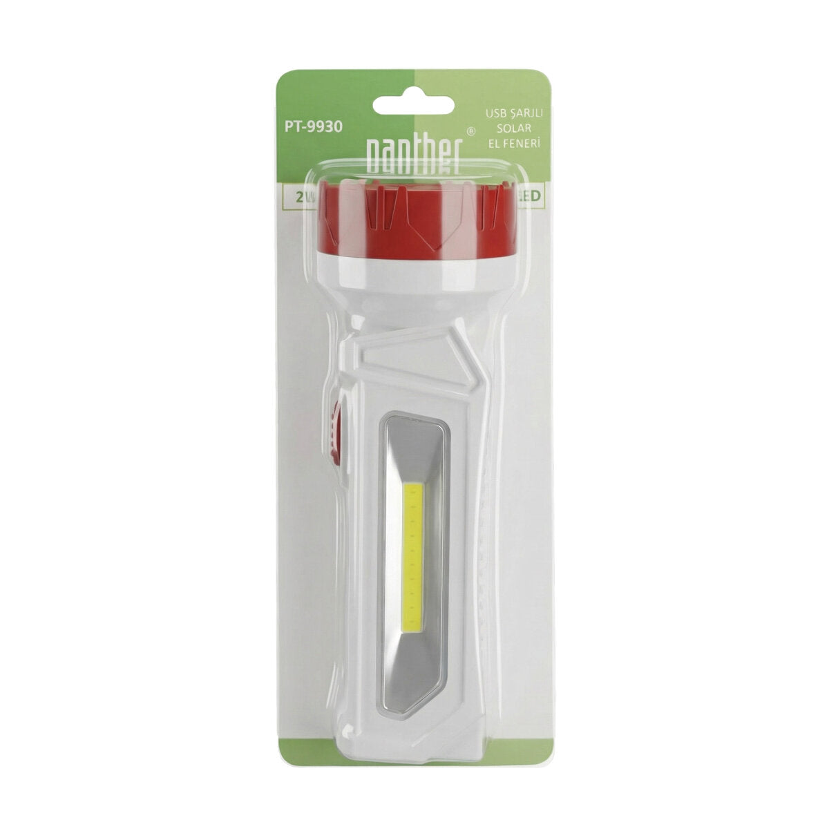 PANTHER PT-9930 USB ŞARJLI SOLAR EL FENERİ