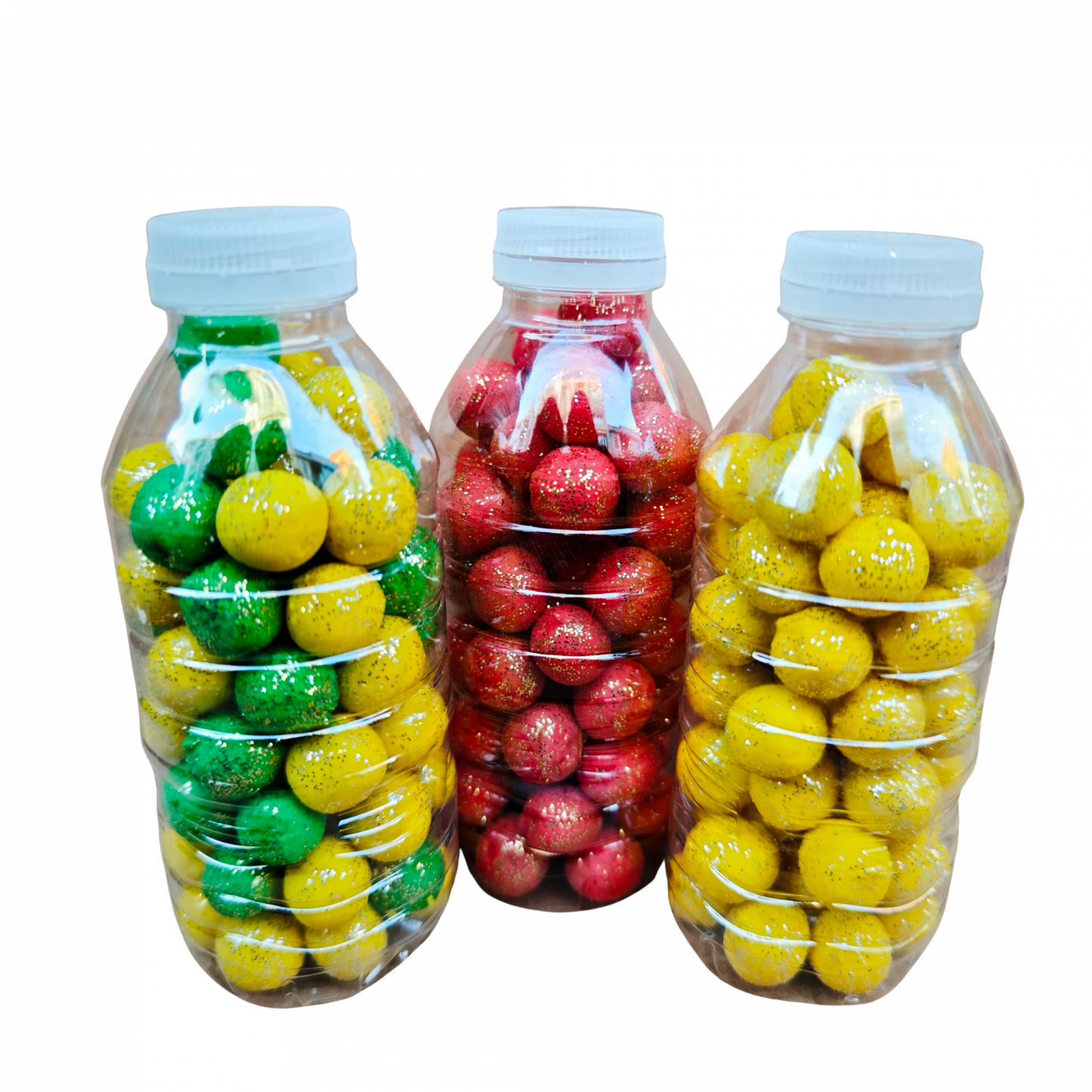 Pet Hamur Yuvarlak Yeşil Karışık Simli