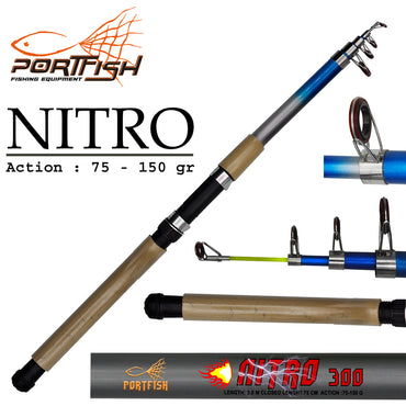 Portfish Nitro Teleskopik Fiber Olta Kamışı 75-150gr