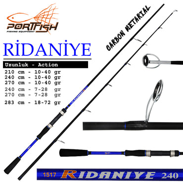Portfish Ridaniye Spin Olta Kamışı 2 Parça 18-72 gr