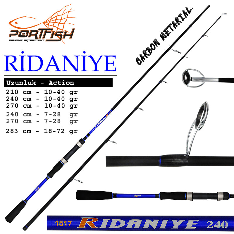 Portfish Ridaniye Spin Olta Kamışı 2 Parça 10-40 gr