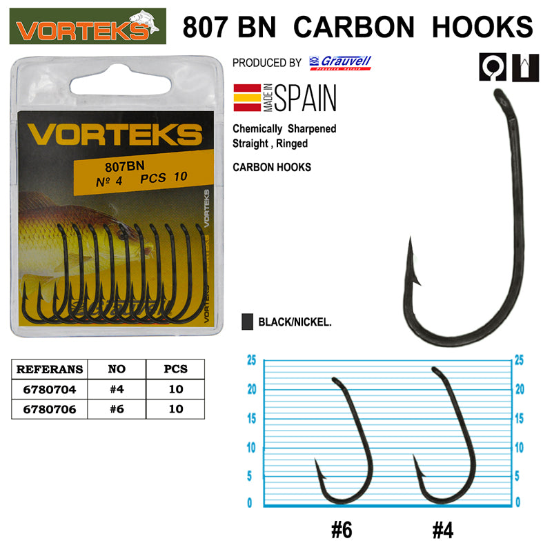 Vorteks 807 BN Sazan İğnesi 10 Adet