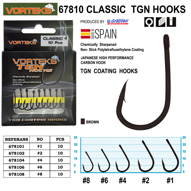 Vorteks 67810 Classic Tgn Sazan İğnesi 10 Adet