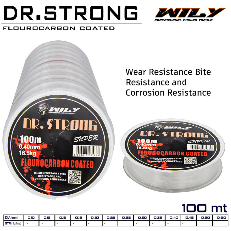 Wily Dr. Strong Fluoro Carbon Coated 100 mt Devamlı 10 Adetli
