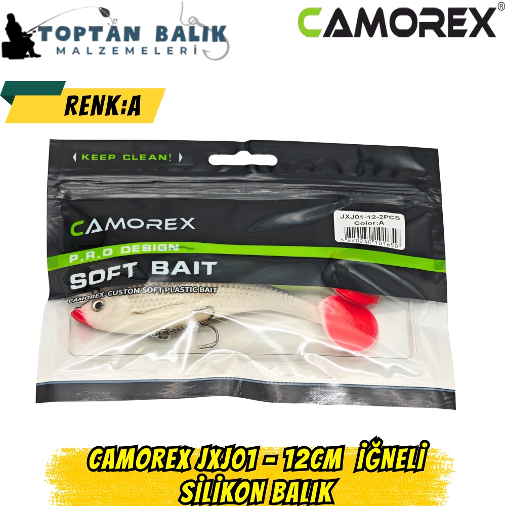 Camorex JXJ01 12cm 2'li İğneli Silikon Balık (Renk: A)