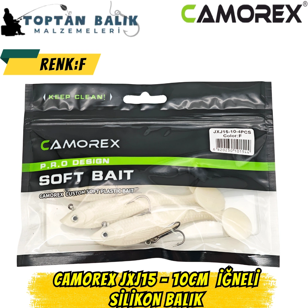 Camorex JXJ15 10cm 4'lü İğneli Silikon Balık (Renk: F)