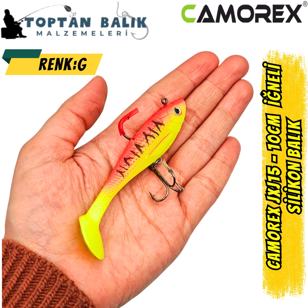 Camorex JXJ15 10cm 4'lü İğneli Silikon Balık (Renk: G)