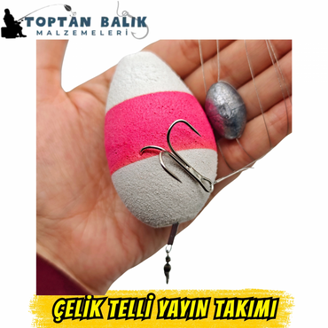 Profesyonel Çelik Telli Yayın Takımı (30gr Kurşunlu / 3'lü İğne)