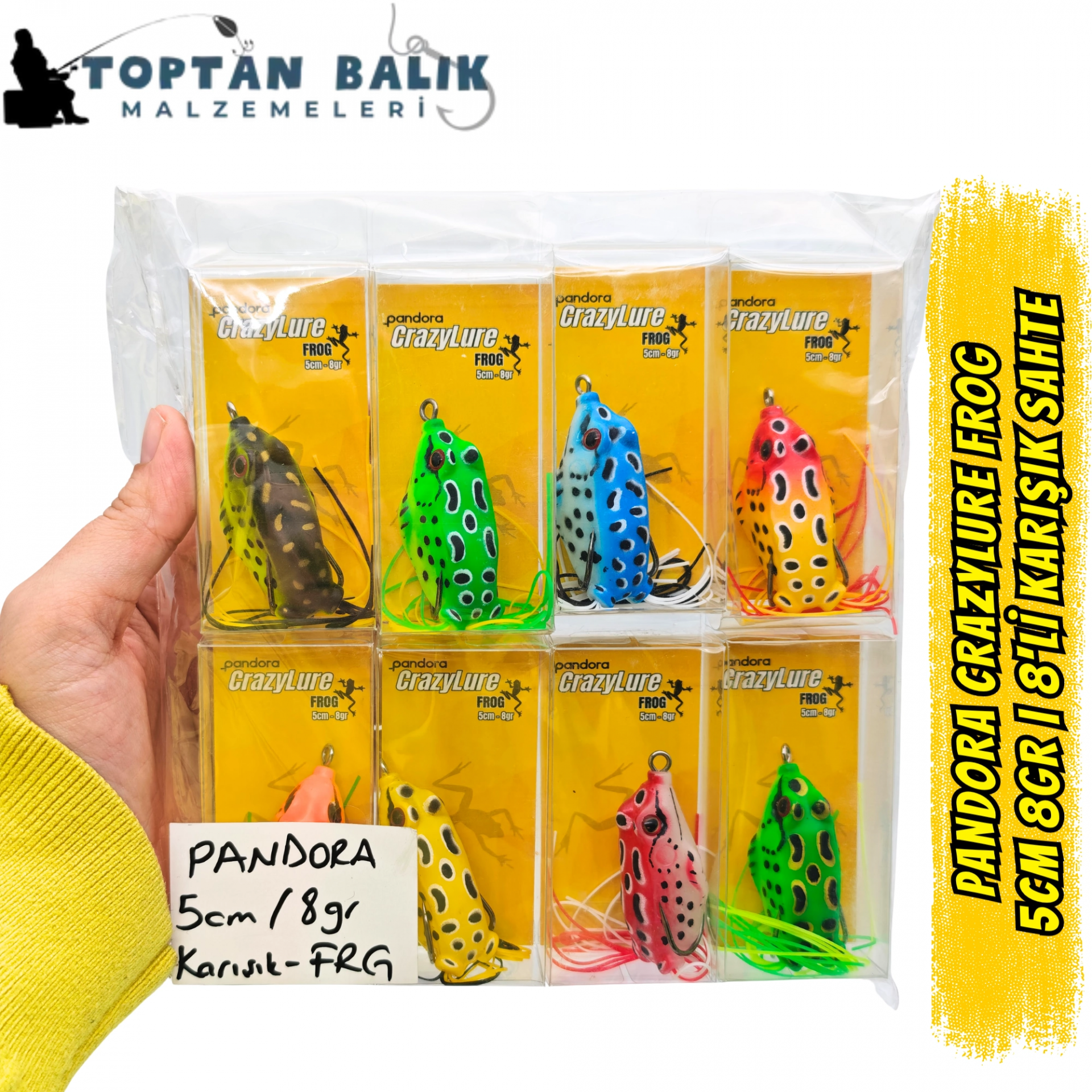 Pandora CrazyLure Frog 5cm 8gr - 8'li Karışık Seri Kutu