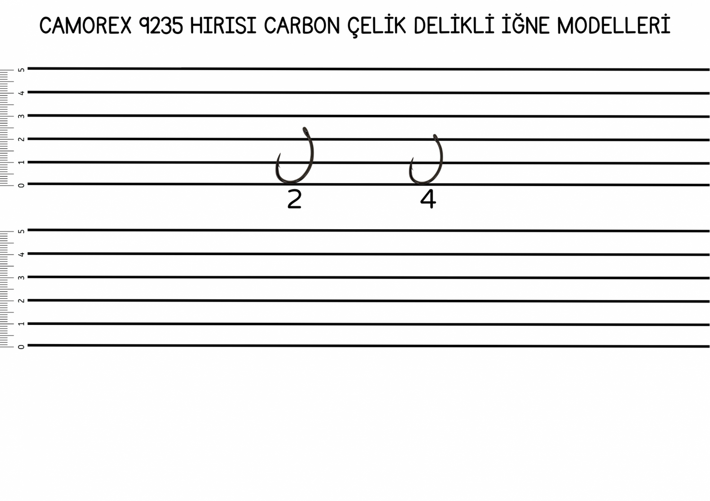 Camorex 9235 Hirisi Karbon Çelik Sazan İğnesi No: 2