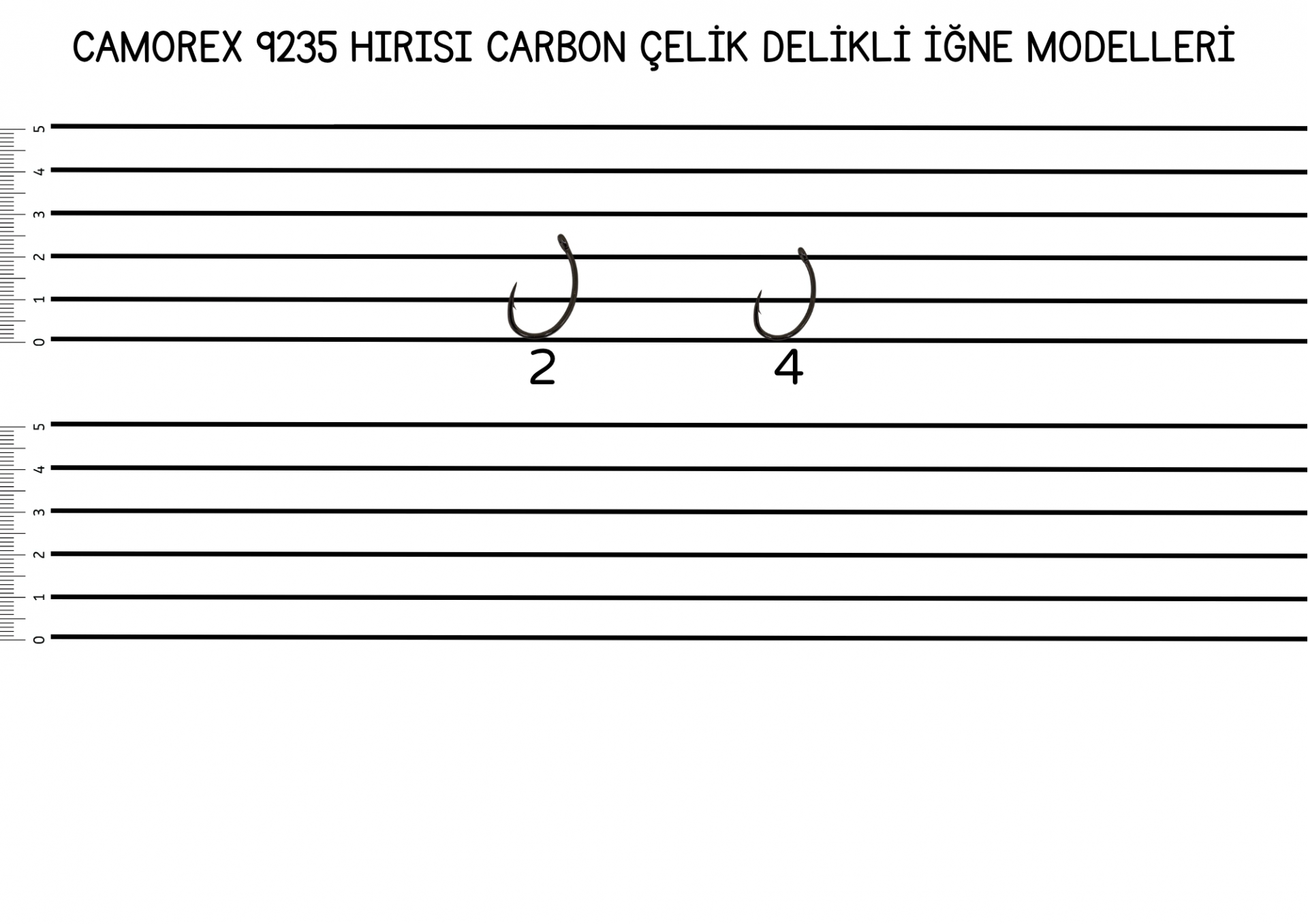 Camorex 9235 Hirisi Karbon Çelik Sazan İğnesi No: 2