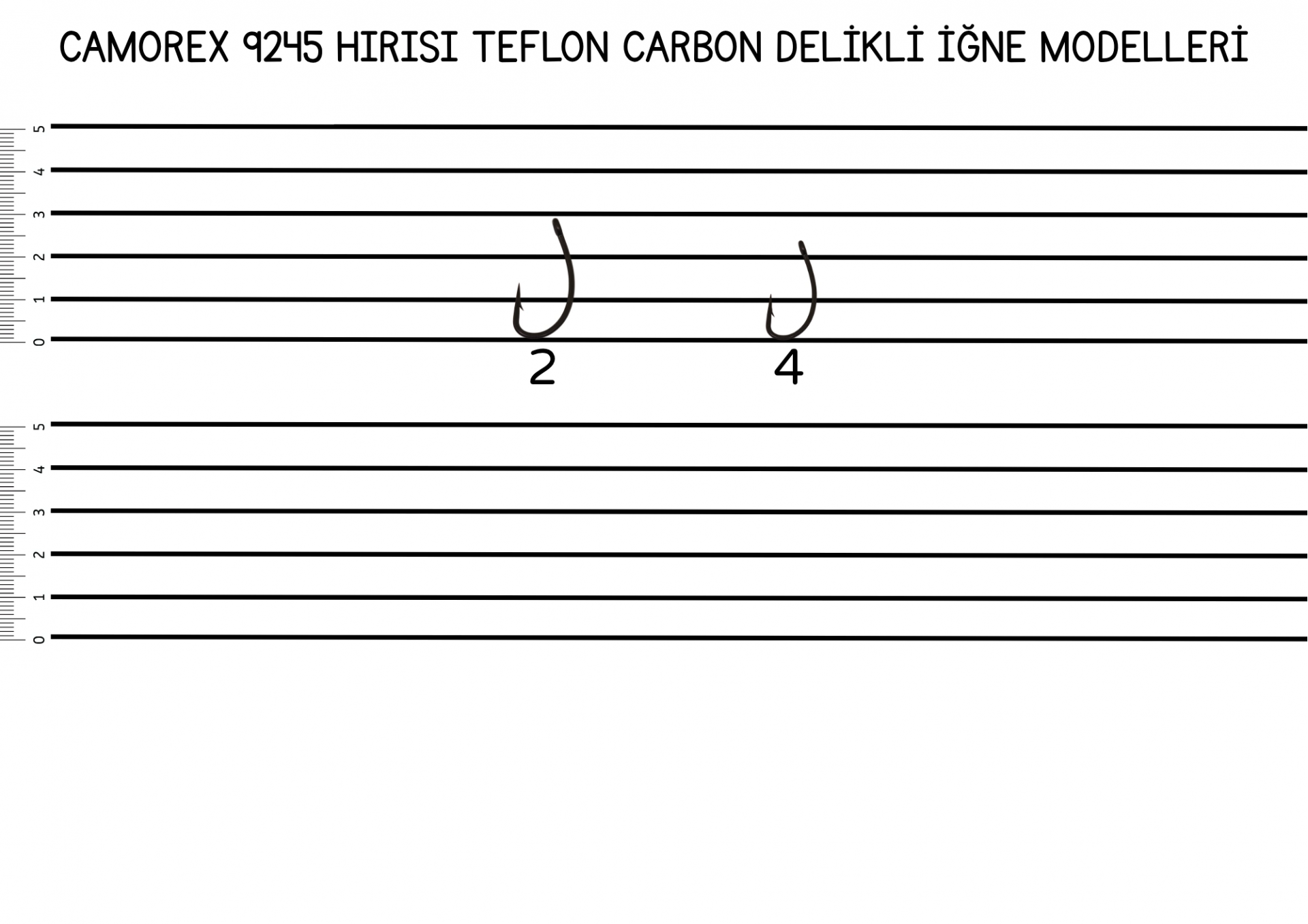 Camorex 9245 Hirisi Teflon Kaplama Sazan İğnesi No: 2