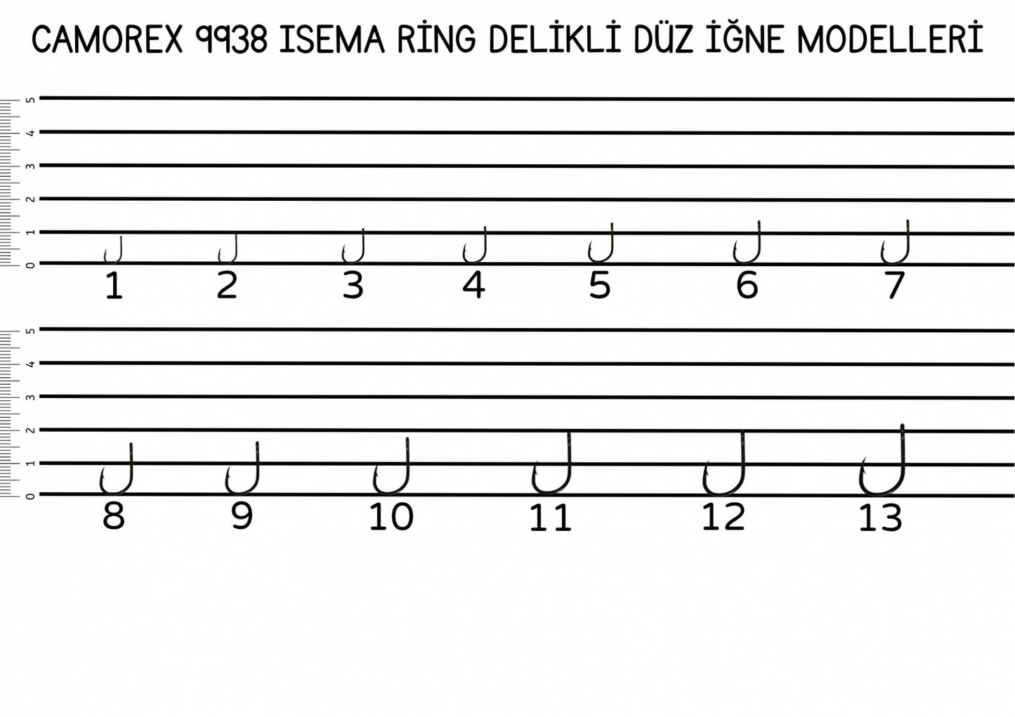 Camorex 9938 Iseama Ring Düz İğne No: 5