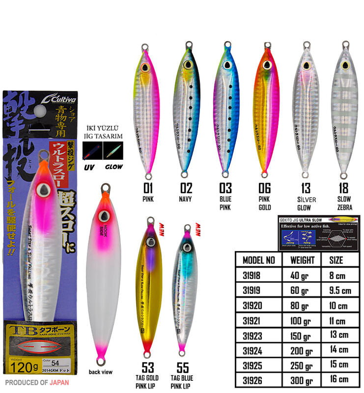 Cultiva  31922 Gekito Jig Ultra Slow 120g 12.0cm