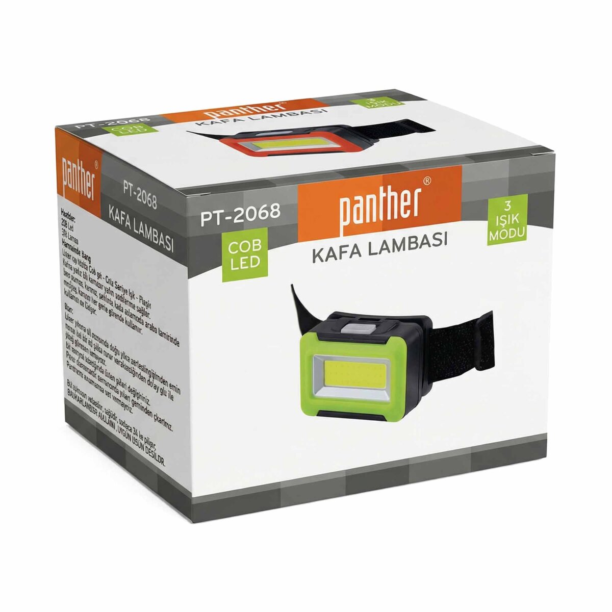 PANTHER PT-2068 PİLLİ KAFA LAMBASI