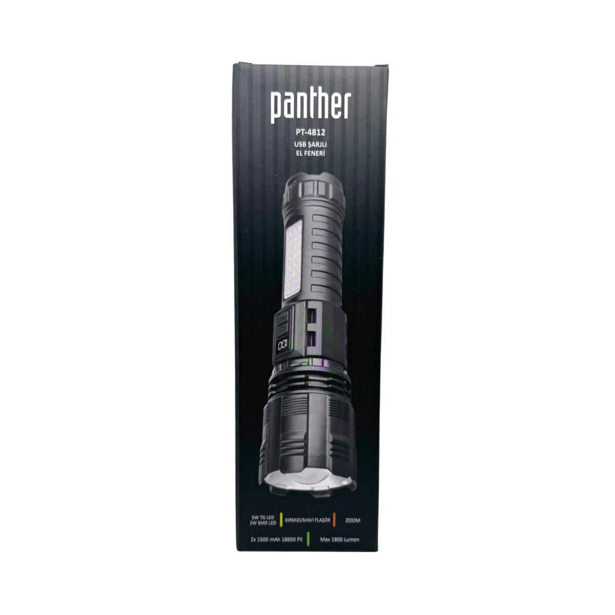 PANTHER PT-4812 USB ŞARJLI EL FENERİ