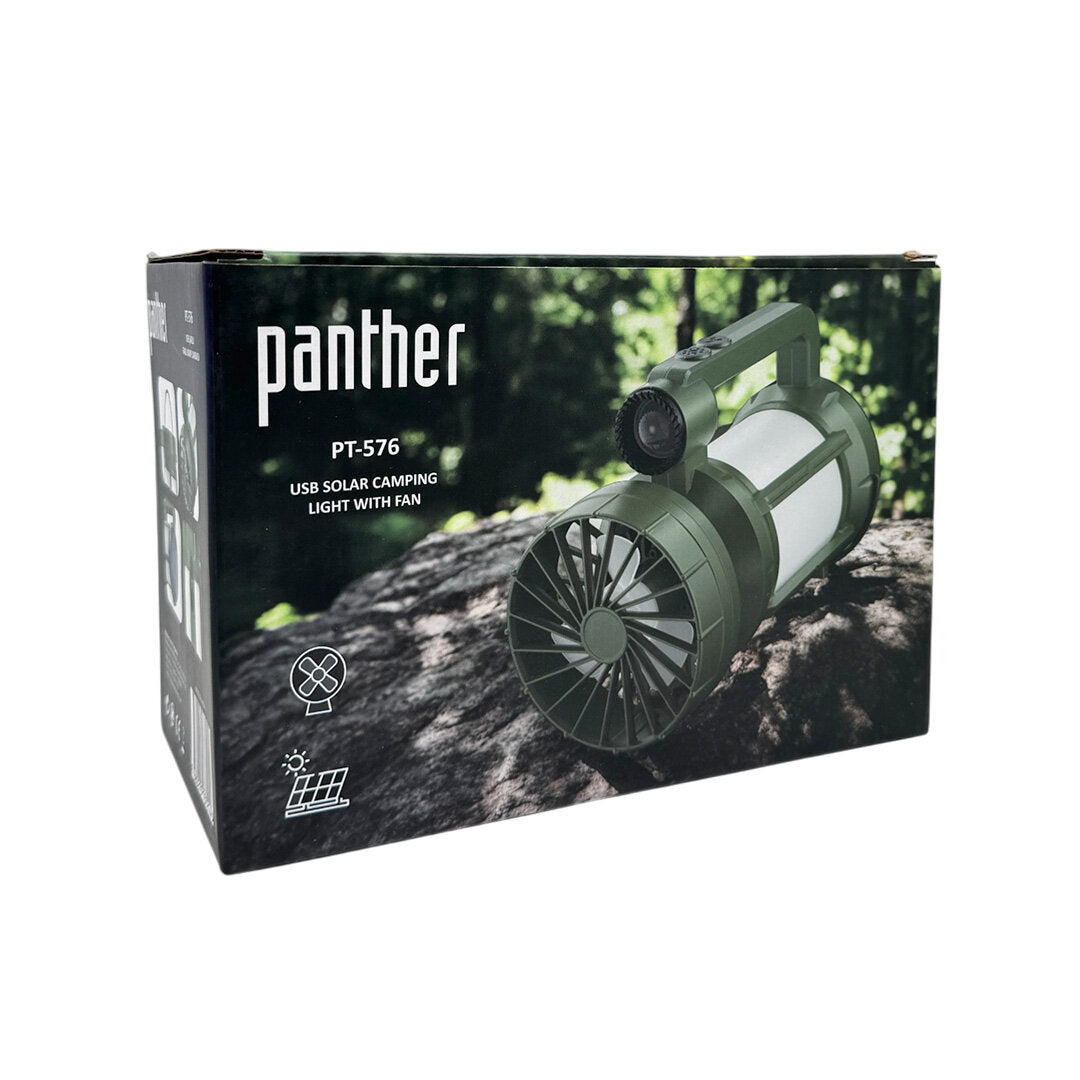 PANTHER PT-576 ŞARJLI SOLAR FANLI KAMP LAMBASI