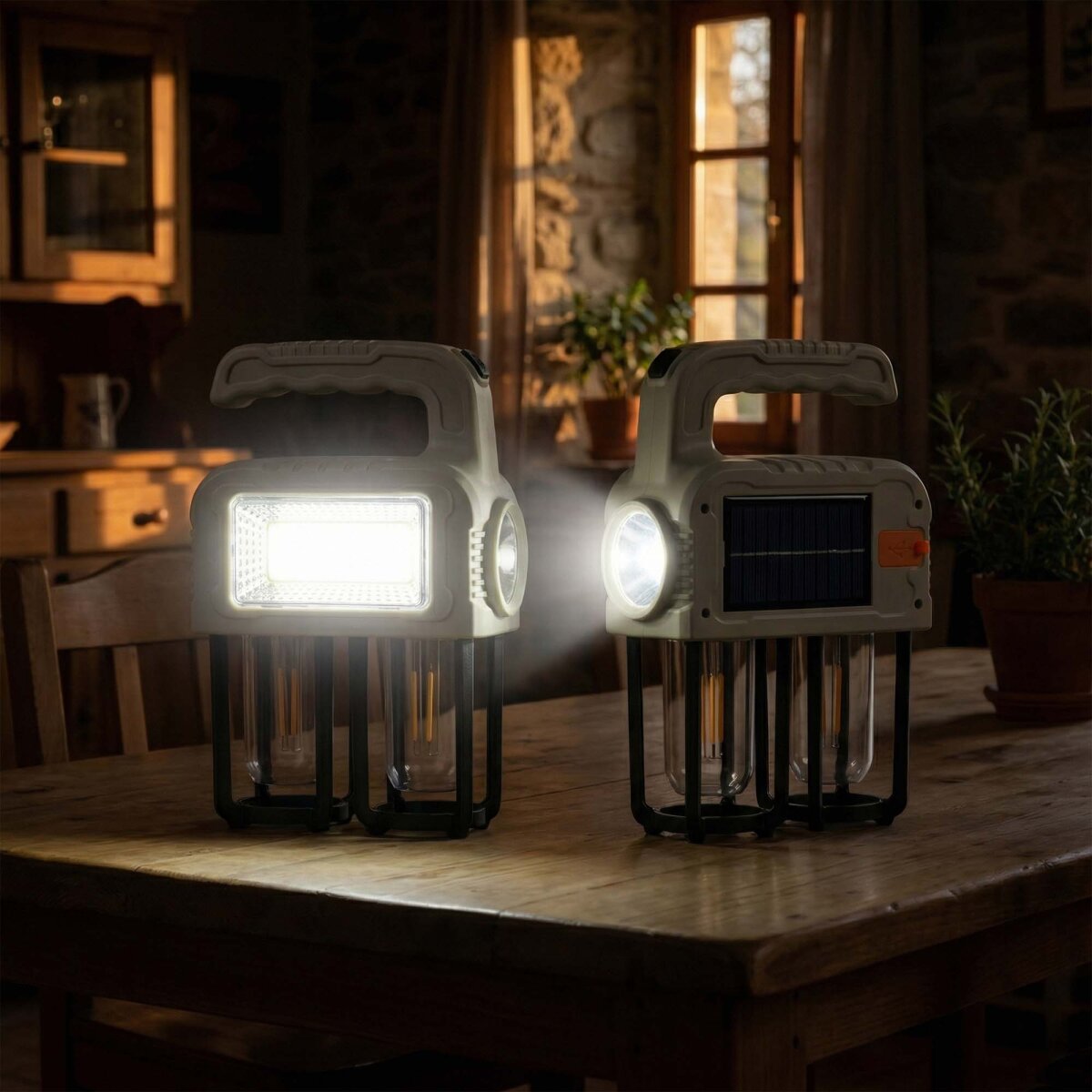 PANTHER PT-6219 USB ŞARJLI SOLAR EL FENERİ