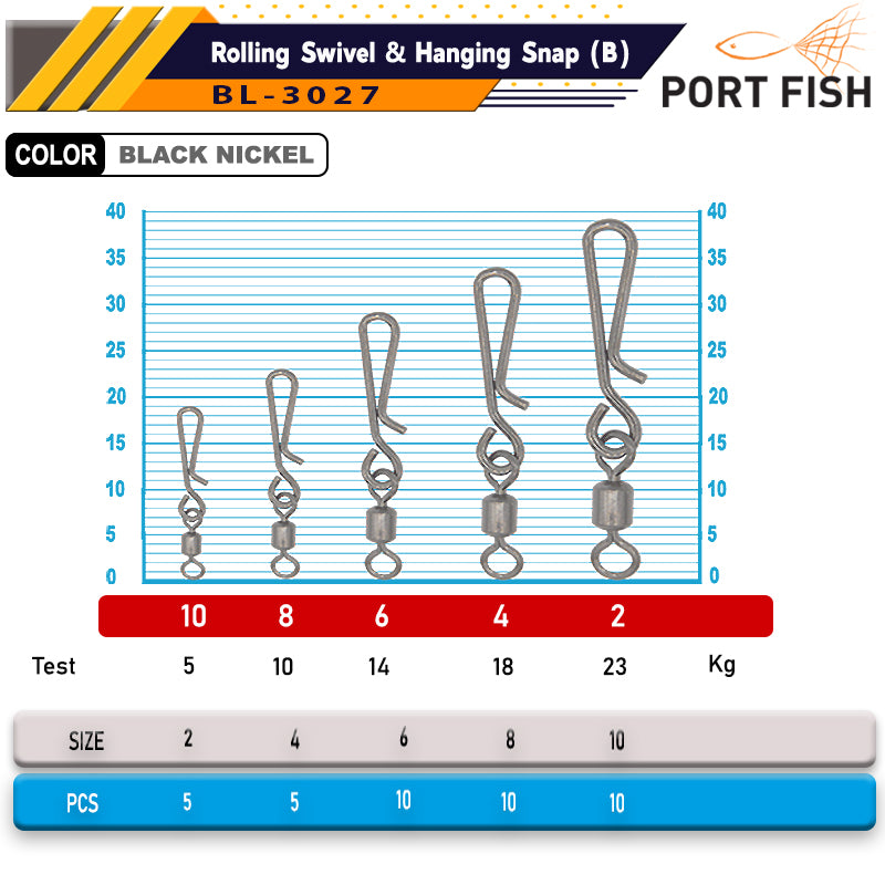 Portfish BL-3027 Hızlı Değişim Fırdöndüsü