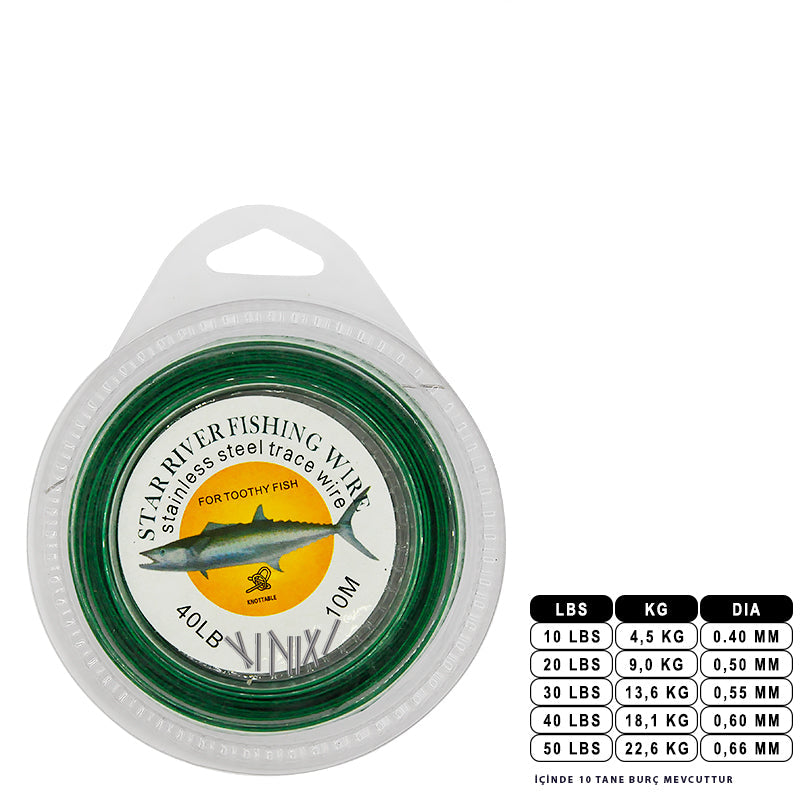 Portfish Çelik Telli 10 metre - BURÇLU