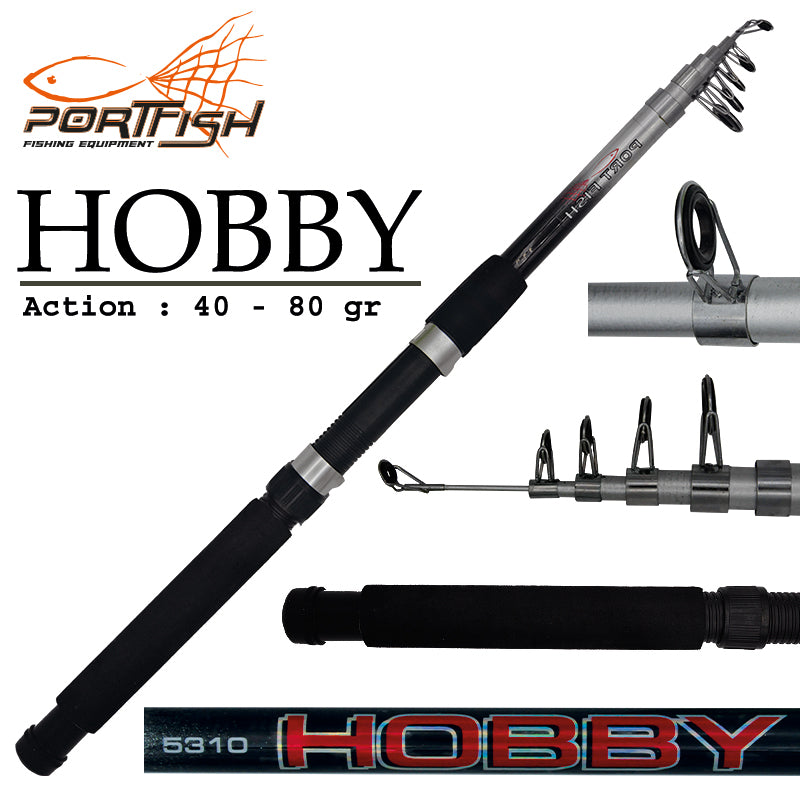 Portfish Hobby Teleskopik Fiber Olta Kamışı 40-80 gr