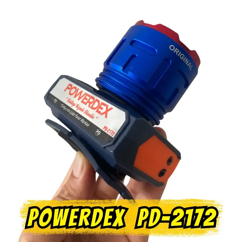 Powerdex PD-2172 Sensörlü Profesyonel Kafa Lambası 50W 3000 Lümen - Zoom ve 6800 mAh Batarya