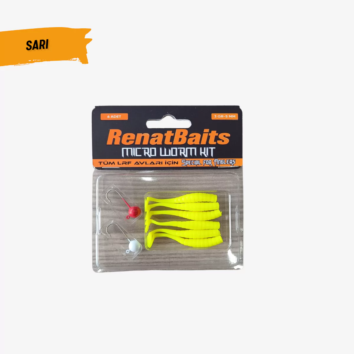 Renatbaits Sarı LRF Micro Worm Kit – Özel Set