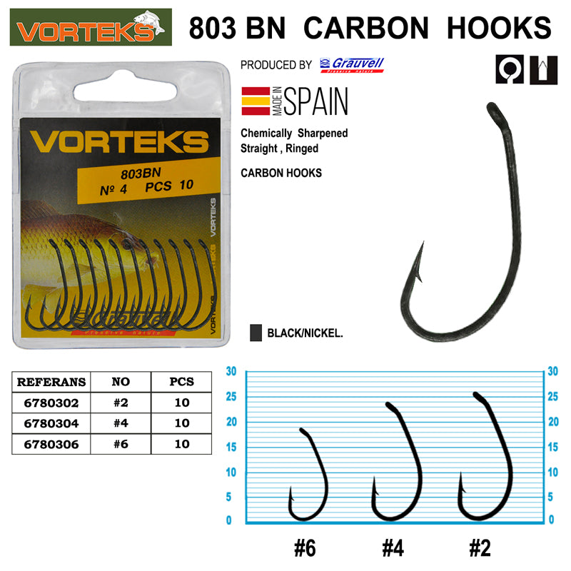 Vorteks 803 BN Sazan İğnesi 10 Adet