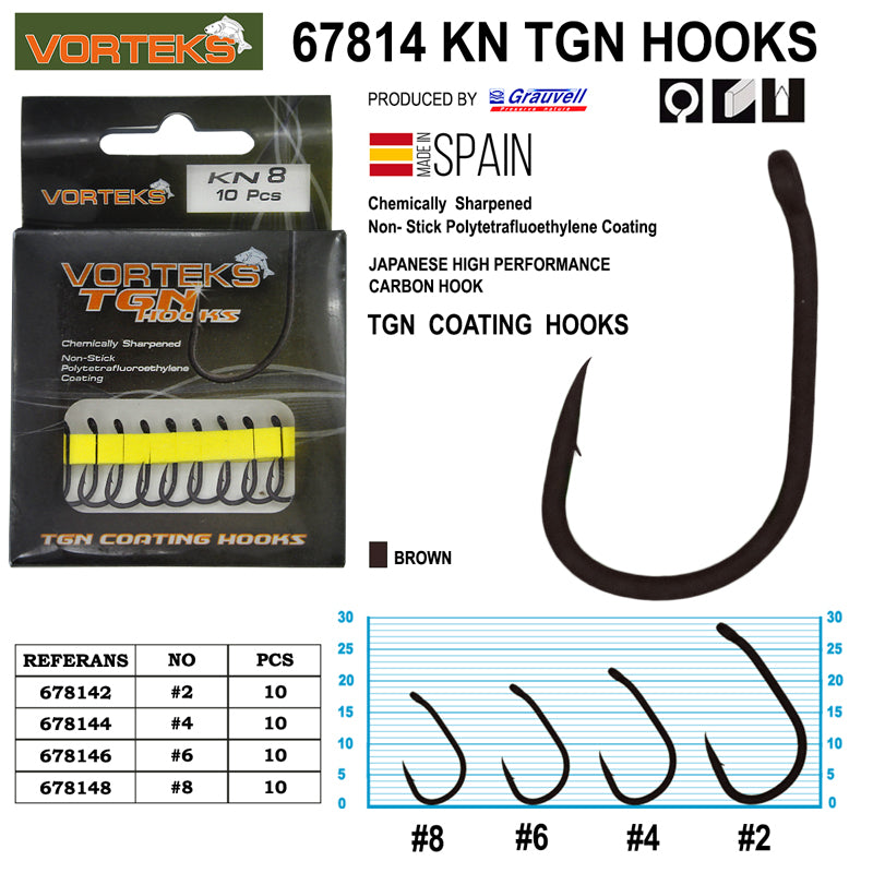 Vorteks 67814 KN Tgn Sazan İğnesi 10 Adet
