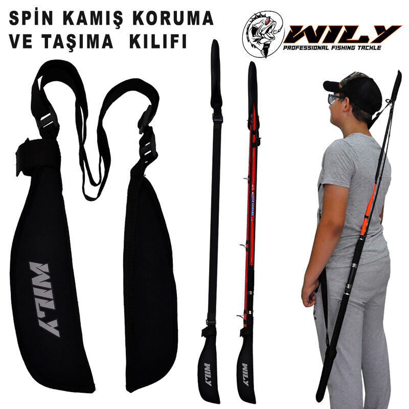 Wily Neopren Spin Kamış Koruma ve Taşıma Kılıfı
